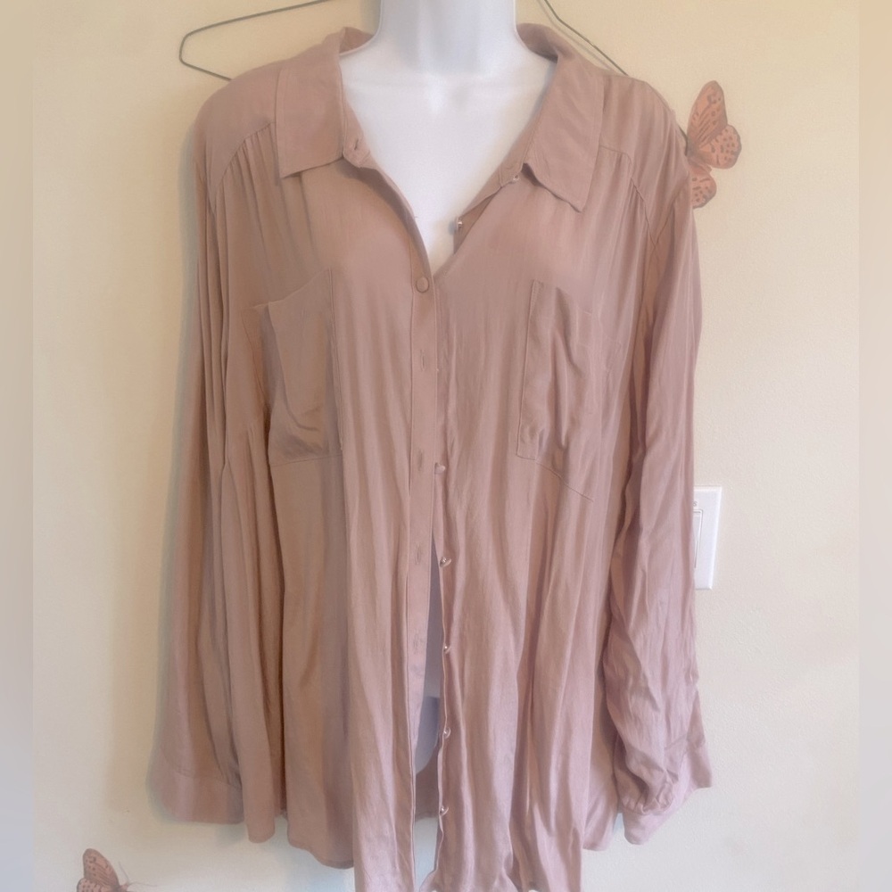 Torrid NWOT Dusty Rose Mauve Blouse size 4